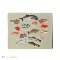 Flounder Sturgeon Sprat Trout Salmon Cod Aquatic Species Mousepad thumb 0