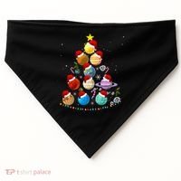 Funny Solar System Space Planets Tree Christmas Pajama Xmas USA-Made Doggie Bandana thumb 0
