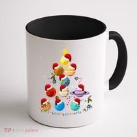 Funny Solar System Space Planets Tree Christmas Pajama Xmas Coffee Mug thumb 1