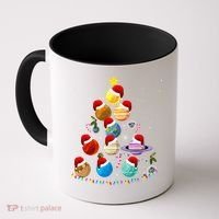 Funny Solar System Space Planets Tree Christmas Pajama Xmas Coffee Mug thumb 0