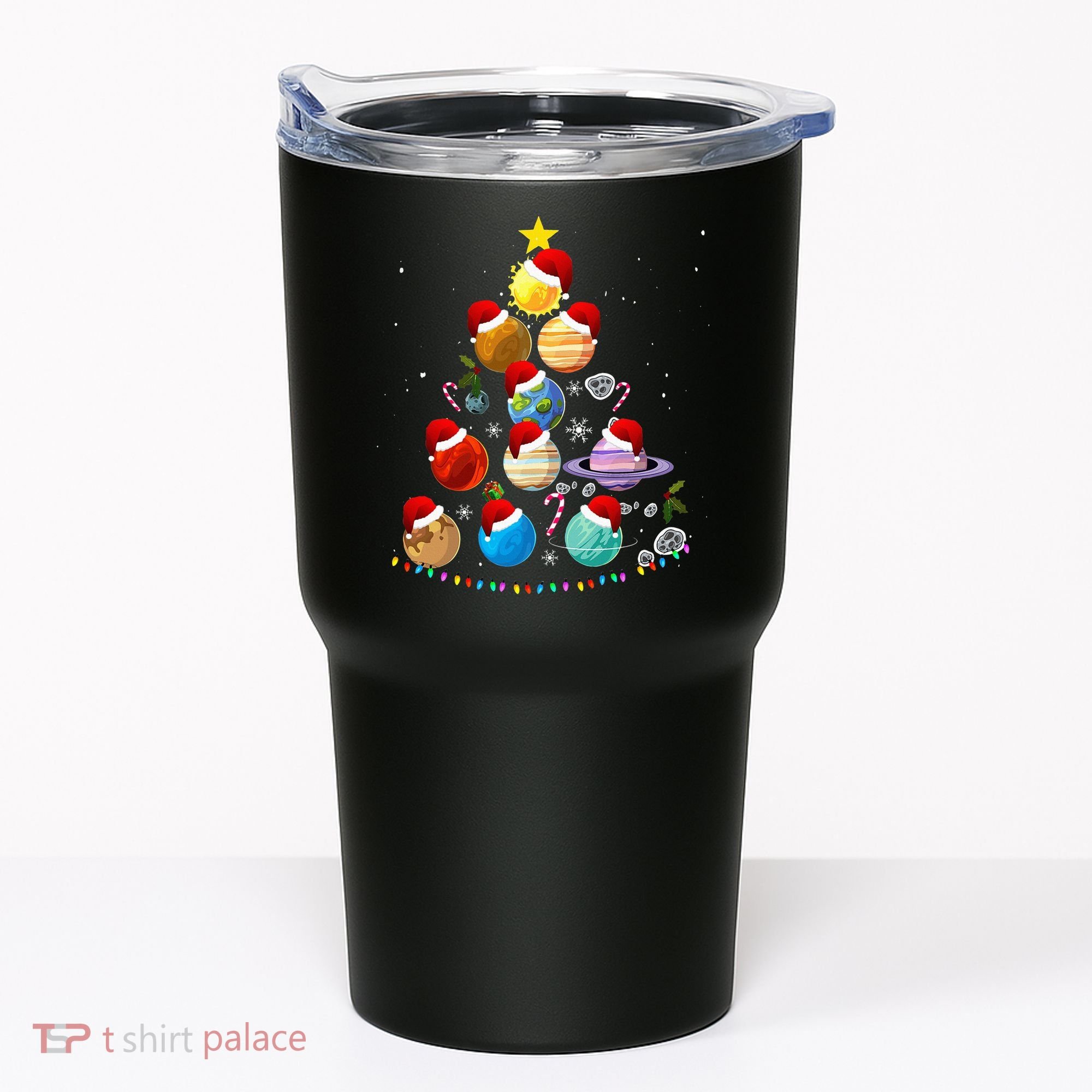 Funny Solar System Space Planets Tree Christmas Pajama Xmas Tumbler