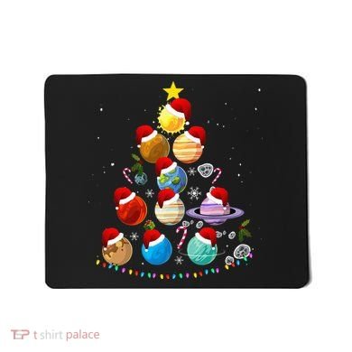 Funny Solar System Space Planets Tree Christmas Pajama Xmas Mousepad