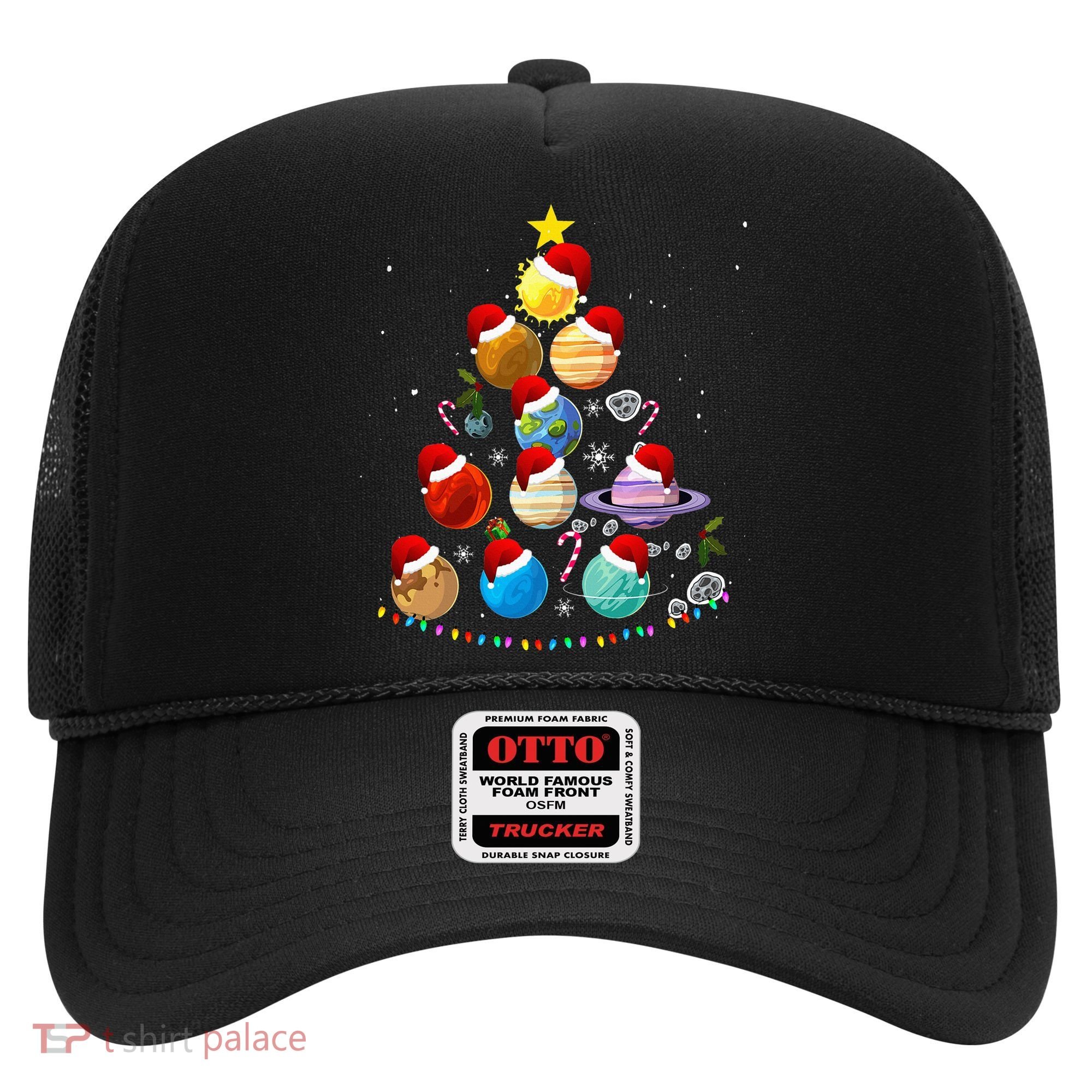 Funny Solar System Space Planets Tree Christmas Pajama Xmas Hat
