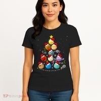 Funny Solar System Space Planets Tree Christmas Pajama Xmas Women's T-Shirt thumb 4