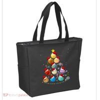 Funny Solar System Space Planets Tree Christmas Pajama Xmas Tote Bag thumb 2