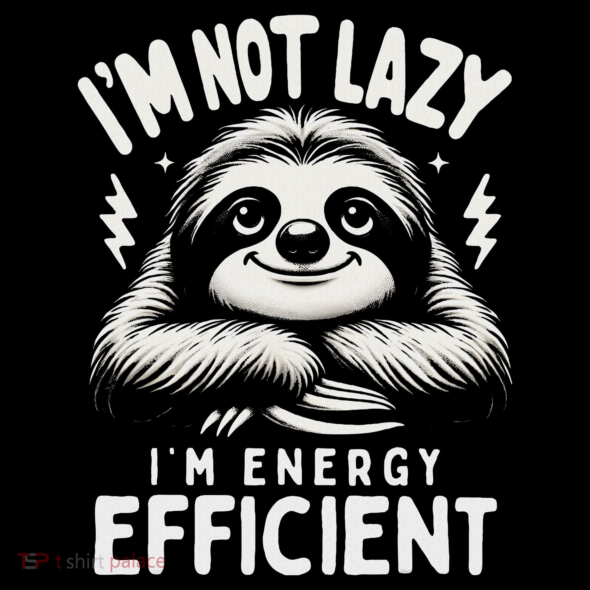 Funny Sloth Stuff IM Not Lazy Energy Efficient Nap Lovers Bucket Hat