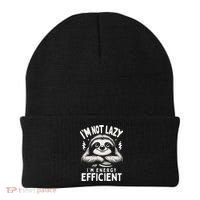 Funny Sloth Stuff IM Not Lazy Energy Efficient Nap Lovers Beanie thumb 0