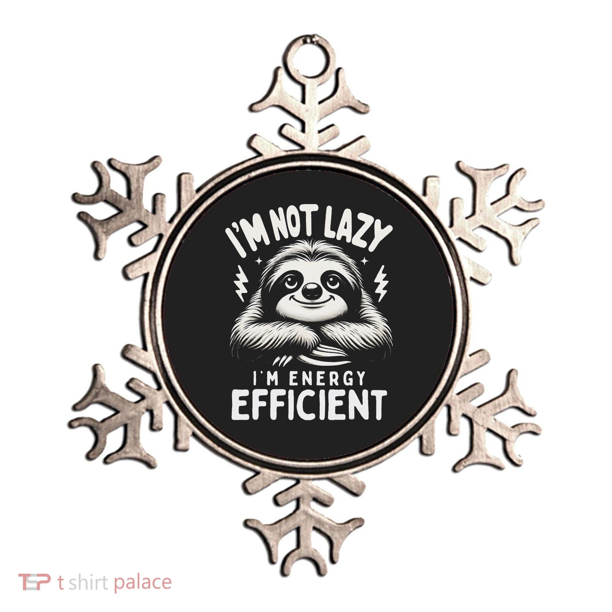 Funny Sloth Stuff IM Not Lazy Energy Efficient Nap Lovers Ornament