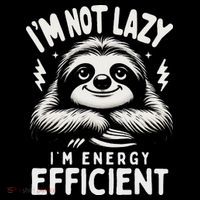 Funny Sloth Stuff IM Not Lazy Energy Efficient Nap Lovers Baby Bodysuit thumb 2