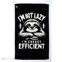 Funny Sloth Stuff IM Not Lazy Energy Efficient Nap Lovers Golf Towel thumb 0
