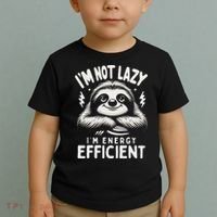 Funny Sloth Stuff IM Not Lazy Energy Efficient Nap Lovers Toddler T-Shirt thumb 2