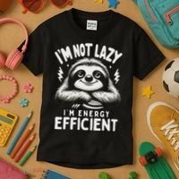 Funny Sloth Stuff IM Not Lazy Energy Efficient Nap Lovers Kids T-Shirt thumb 3