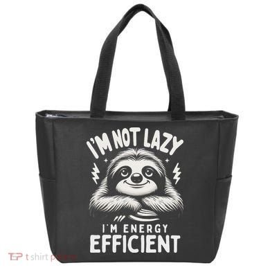 Funny Sloth Stuff IM Not Lazy Energy Efficient Nap Lovers Tote Bag