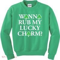 Funny Sexy St Patricks Day Clothing For Men Inappropriate Kids Sweatshirt thumb 0
