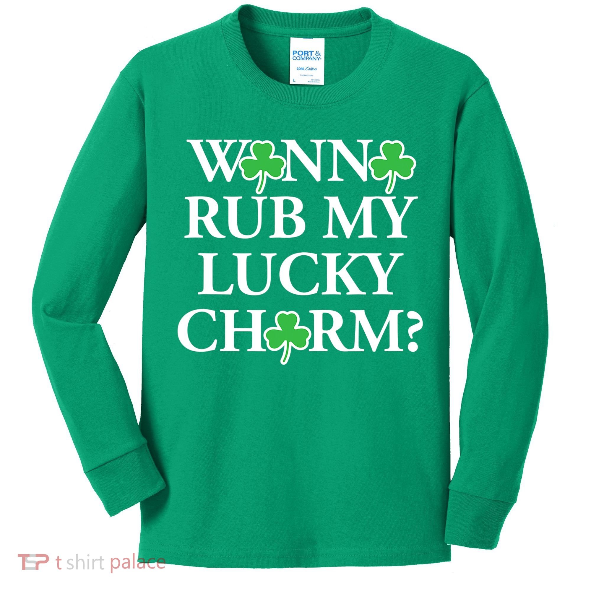 Funny Sexy St Patricks Day Clothing For Men Inappropriate Kids Long Sleeve Shirt