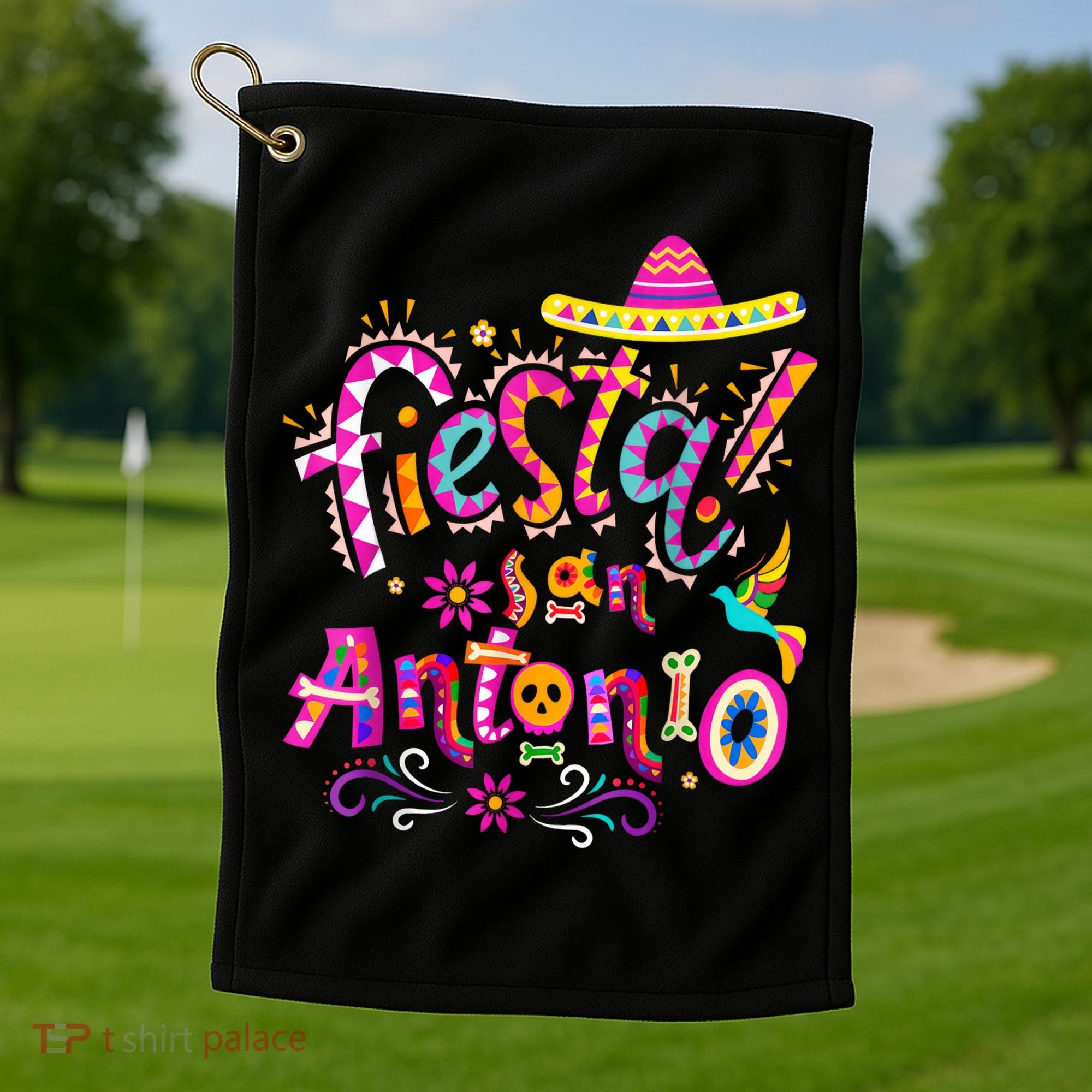 Fiesta Squad San Antonio Texas Cinco De Mayo Lets Fiesta  Golf Towel