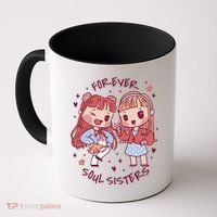 Forever Soul Sisters Chibi Friends Coffee Mug thumb 0