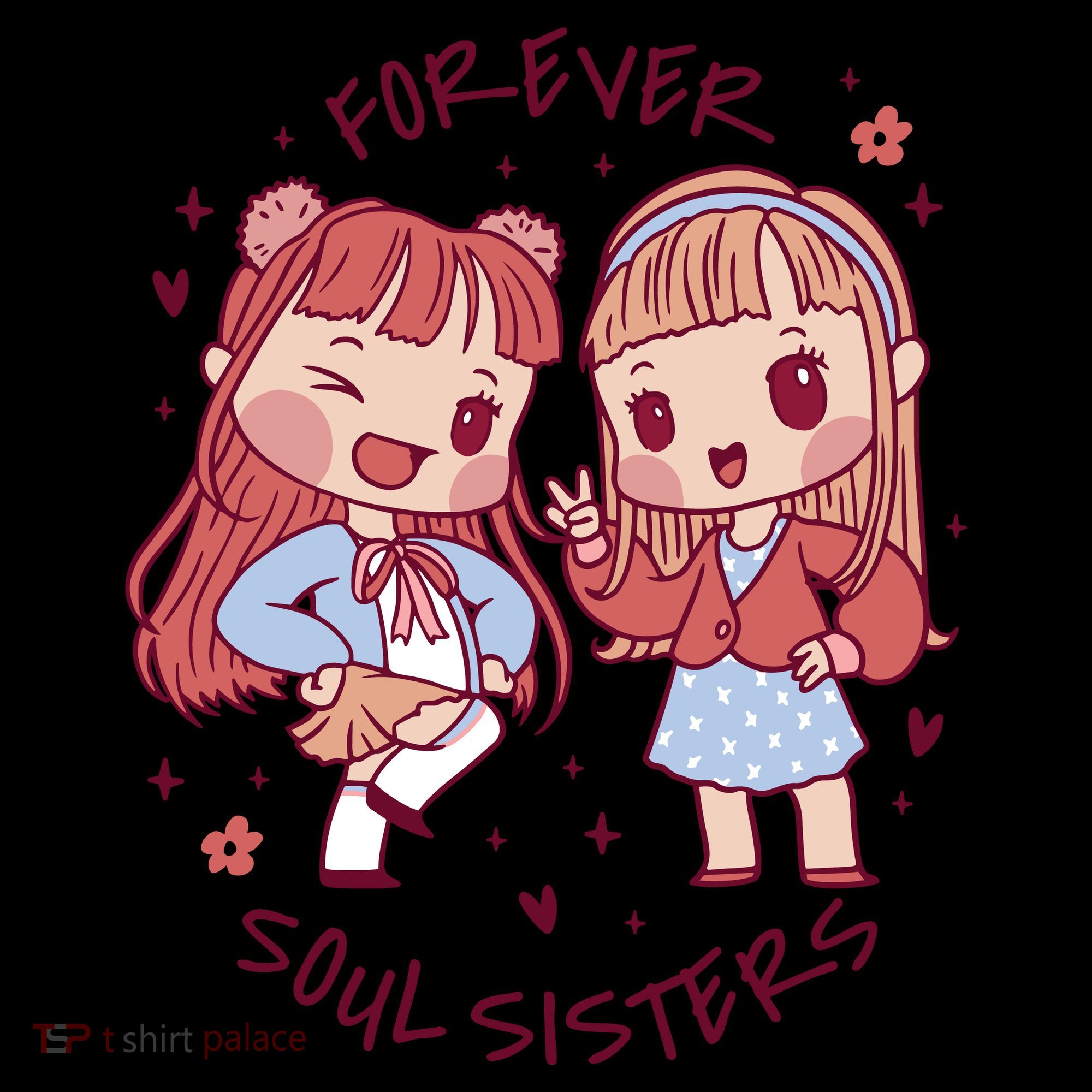 Forever Soul Sisters Chibi Friends Women's Long Sleeve Shirt