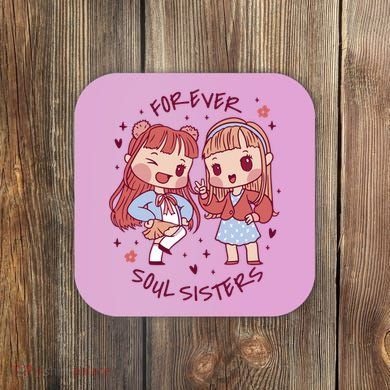 Forever Soul Sisters Chibi Friends Coaster