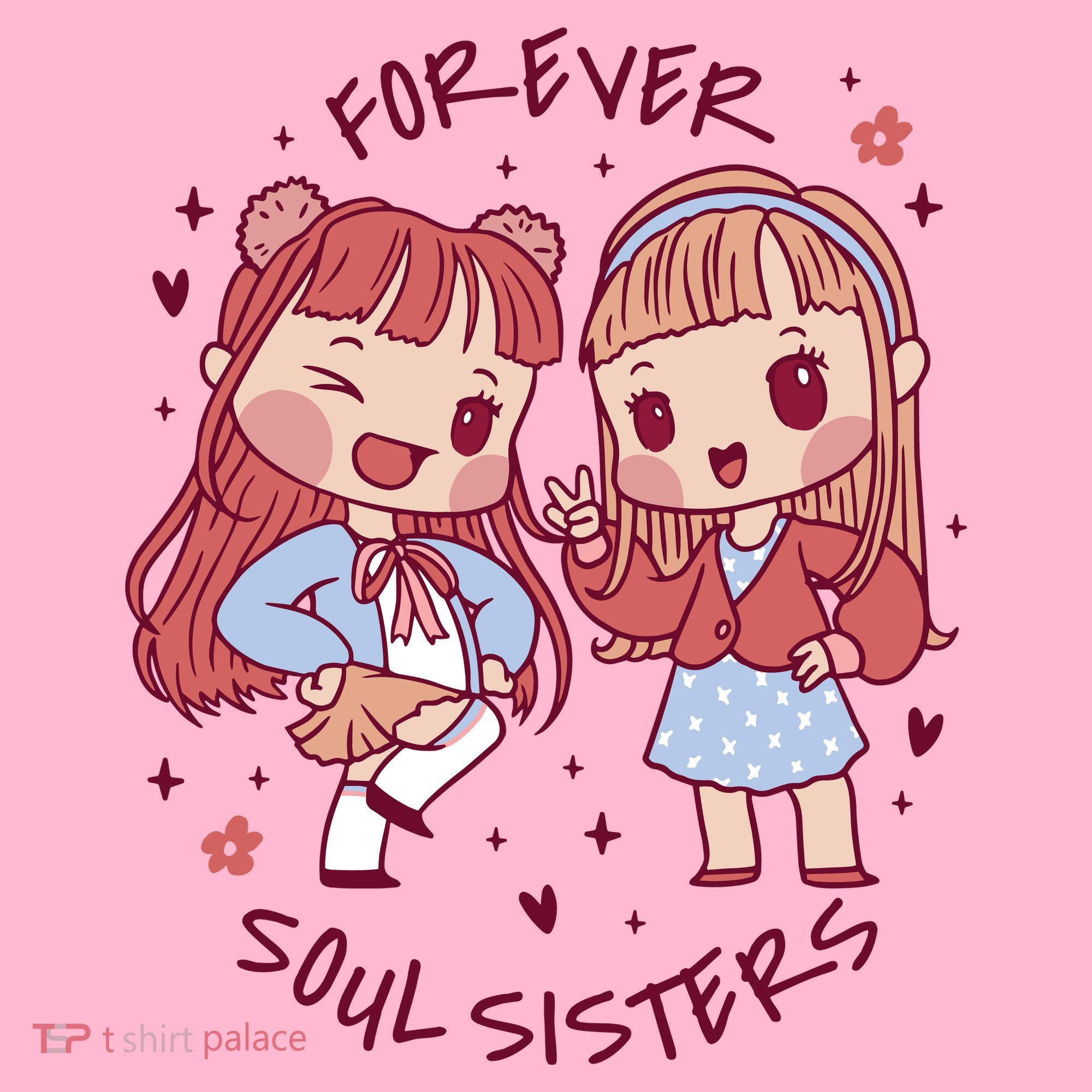 Forever Soul Sisters Chibi Friends Coaster