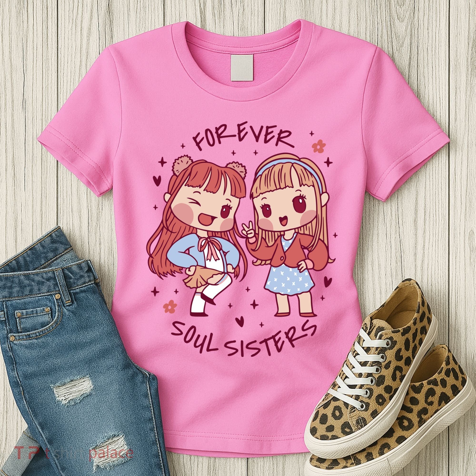 Forever Soul Sisters Chibi Friends Women's T-Shirt