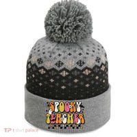 Funny Spooky Season Retro Spooky Teacher Halloween Costume The Baniff Cuffed Pom Beanie thumb 0