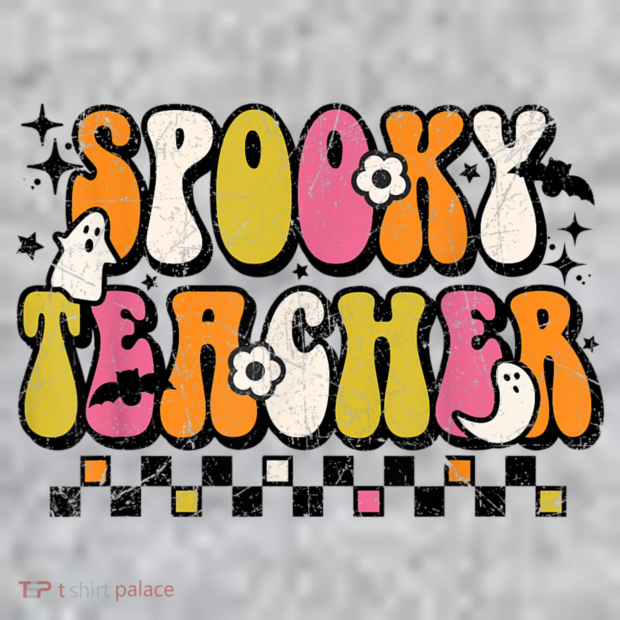 Funny Spooky Season Retro Spooky Teacher Halloween Costume The Baniff Cuffed Pom Beanie