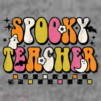 Funny Spooky Season Retro Spooky Teacher Halloween Costume Toddler Hoodie thumb 2