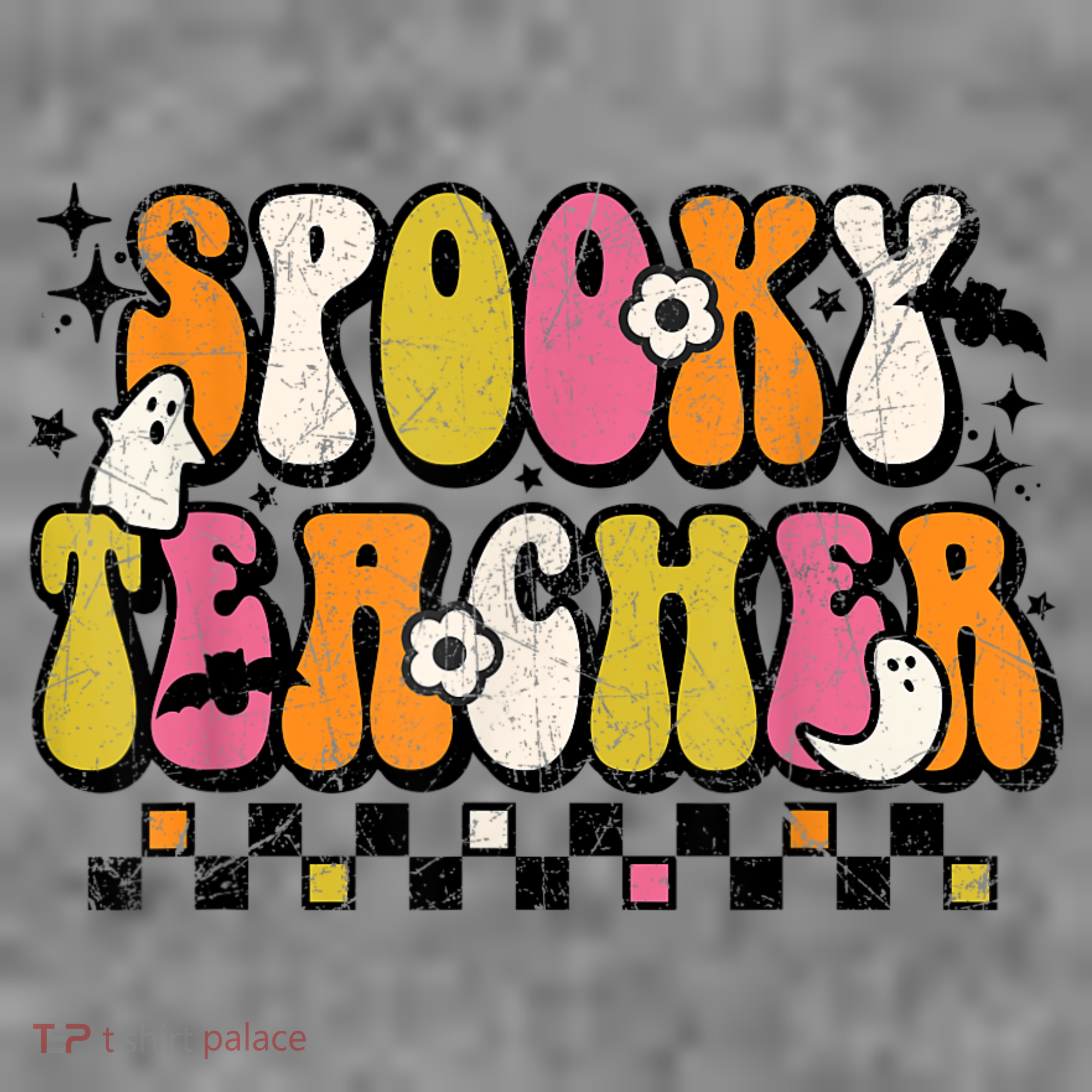 Funny Spooky Season Retro Spooky Teacher Halloween Costume Toddler Hoodie