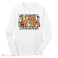 Funny Spooky Season Retro Spooky Teacher Halloween Costume Long Sleeve Shirt thumb 0