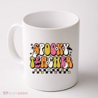 Funny Spooky Season Retro Spooky Teacher Halloween Costume Coffee Mug thumb 0