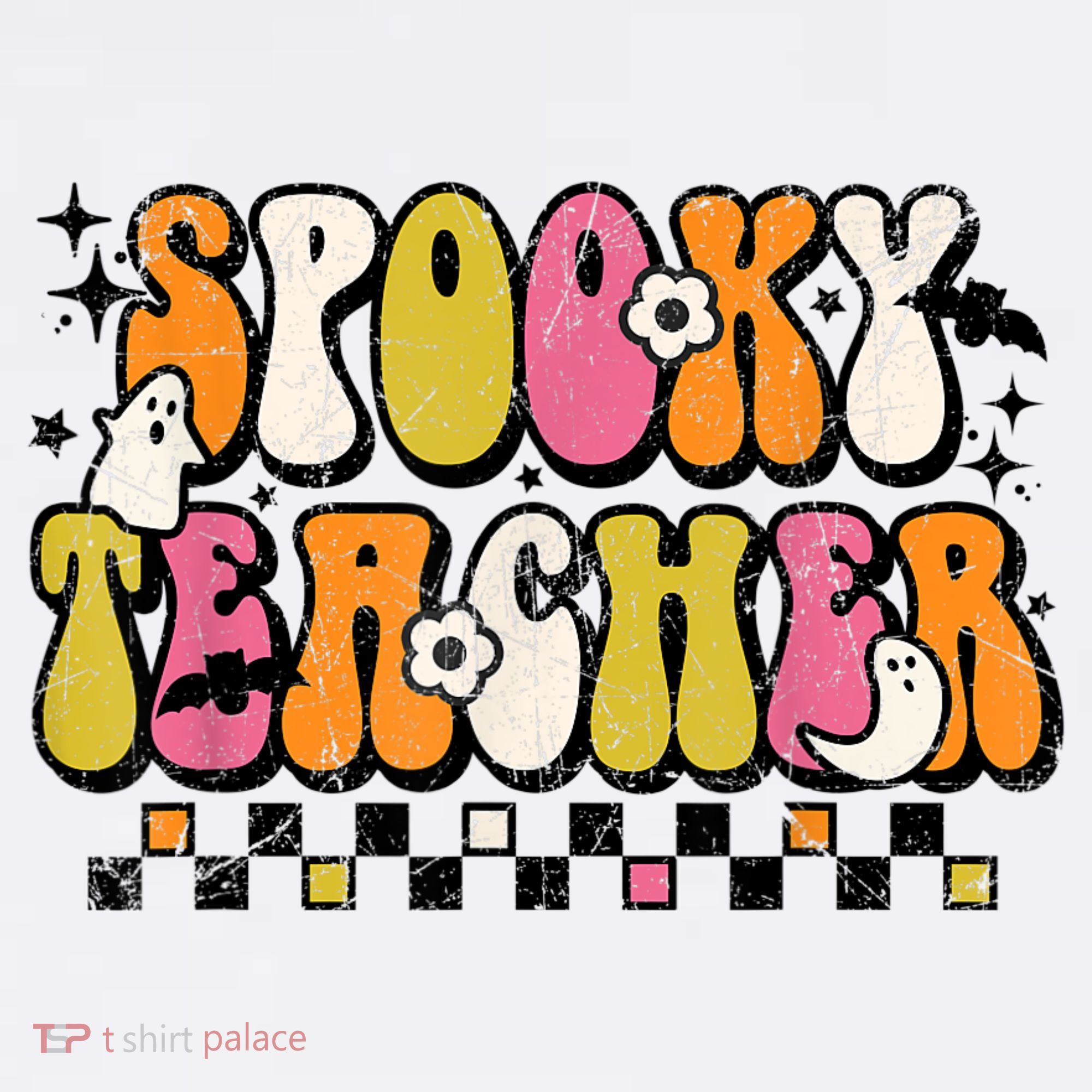 Funny Spooky Season Retro Spooky Teacher Halloween Costume Women's Hoodie