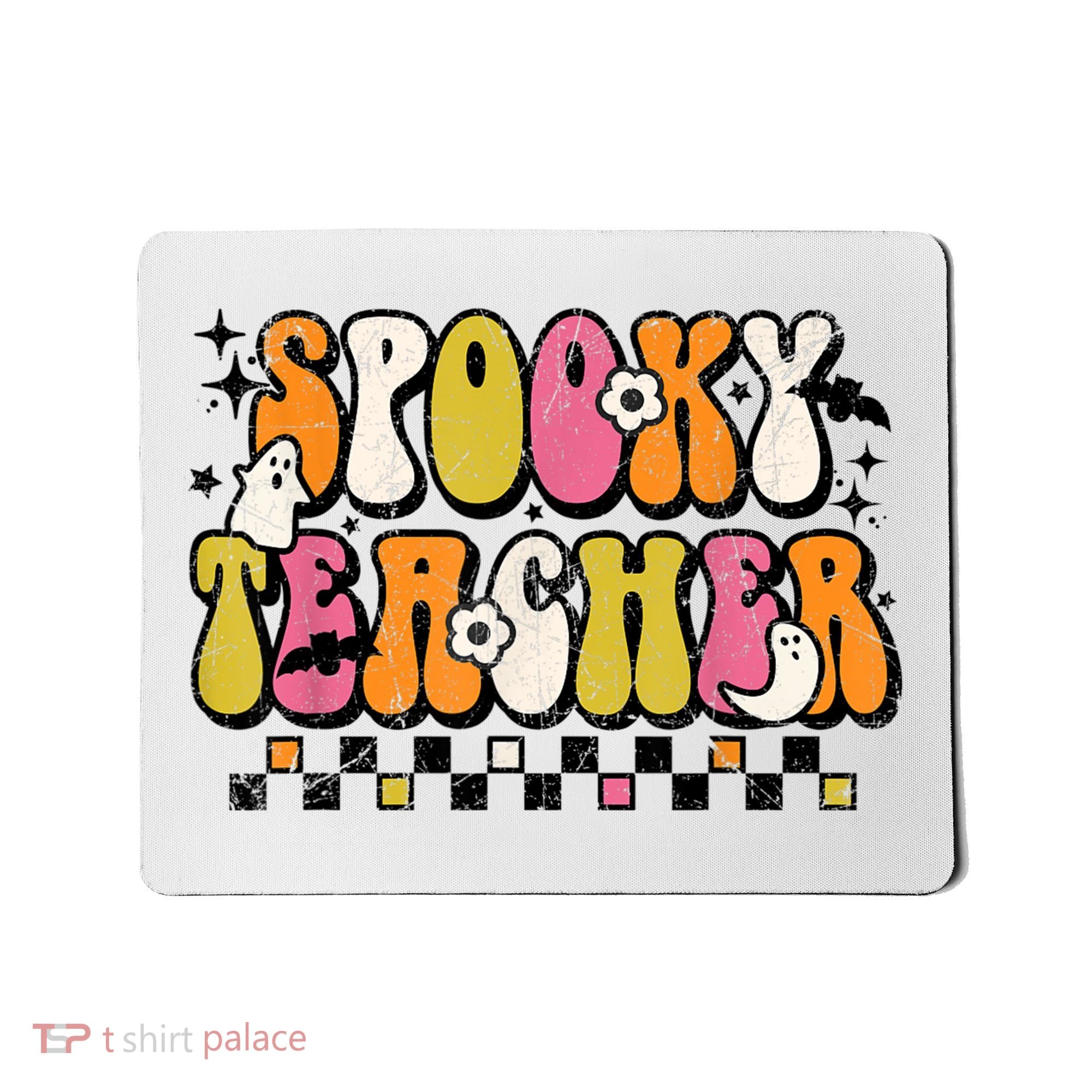 Funny Spooky Season Retro Spooky Teacher Halloween Costume Mousepad