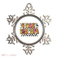 Funny Spooky Season Retro Spooky Teacher Halloween Costume Ornament thumb 0