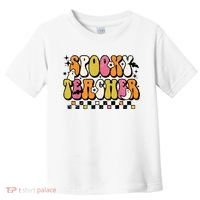 Funny Spooky Season Retro Spooky Teacher Halloween Costume Toddler T-Shirt thumb 0