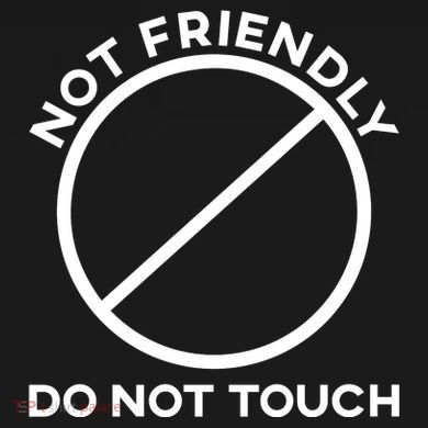 Funny Sarcasm Social Distance Not Friendly Do Not Touch Womens Funnel Neck Pullover Hood