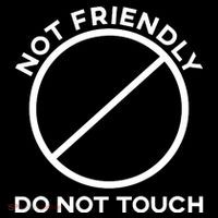 Funny Sarcasm Social Distance Not Friendly Do Not Touch Ornament thumb 1