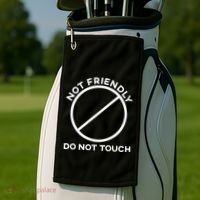 Funny Sarcasm Social Distance Not Friendly Do Not Touch Golf Towel thumb 2