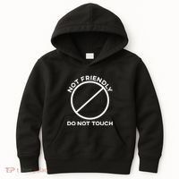 Funny Sarcasm Social Distance Not Friendly Do Not Touch Kids Hoodie thumb 0