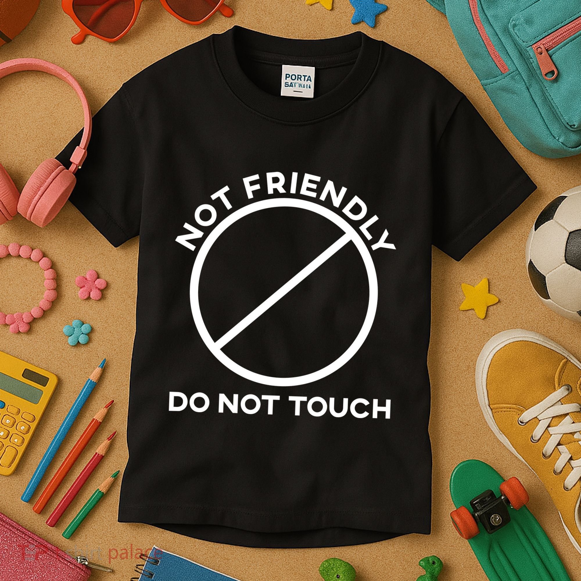 Funny Sarcasm Social Distance Not Friendly Do Not Touch Kids T-Shirt