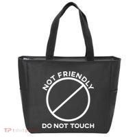 Funny Sarcasm Social Distance Not Friendly Do Not Touch Tote Bag thumb 0