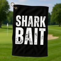 Funny Shark Shark Bait Golf Towel thumb 1