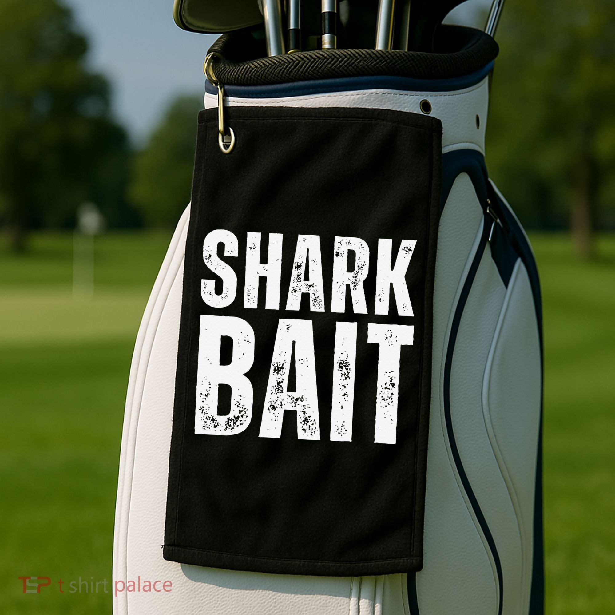 Funny Shark Shark Bait Golf Towel