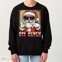 Funny Six Seven Meme Christmas Cool Santa Saying  Women's Sweatshirt thumb 0