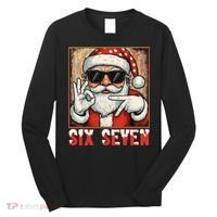 Funny Six Seven Meme Christmas Cool Santa Saying  Long Sleeve Shirt thumb 0