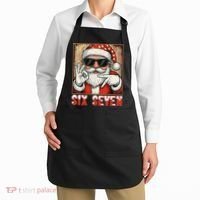 Funny Six Seven Meme Christmas Cool Santa Saying  Apron thumb 2