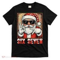 Funny Six Seven Meme Christmas Cool Santa Saying  T-Shirt thumb 0
