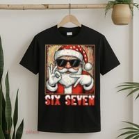 Funny Six Seven Meme Christmas Cool Santa Saying  T-Shirt thumb 2