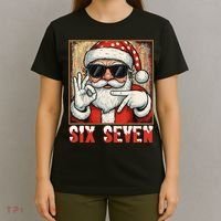 Funny Six Seven Meme Christmas Cool Santa Saying  T-Shirt thumb 4