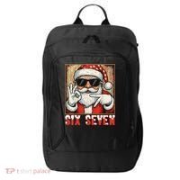 Funny Six Seven Meme Christmas Cool Santa Saying  City Backpack thumb 0